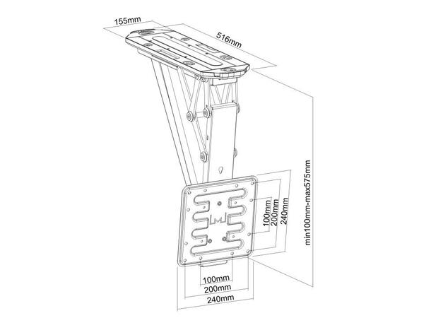 Multibrackets motorisert takfeste for TV - Takstativ med motor